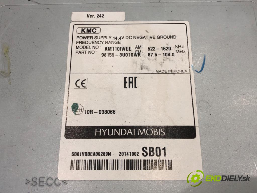 KIA SPORTAGE III (SL) 2009 - 2022    1.7 CRDi 85 kW [116 KM] olej napędowy 2010 - 2022  RADIO 96150-3U010WK (Audio zariadenia)