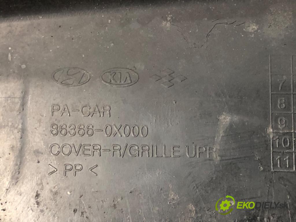 HYUNDAI i10 I (PA) 2007 - 2022    1.2 57 kW [78 KM] benzyna 2008 - 2011  mřížka maska 86366-0X000 (Mřížky (masky) chladičů)