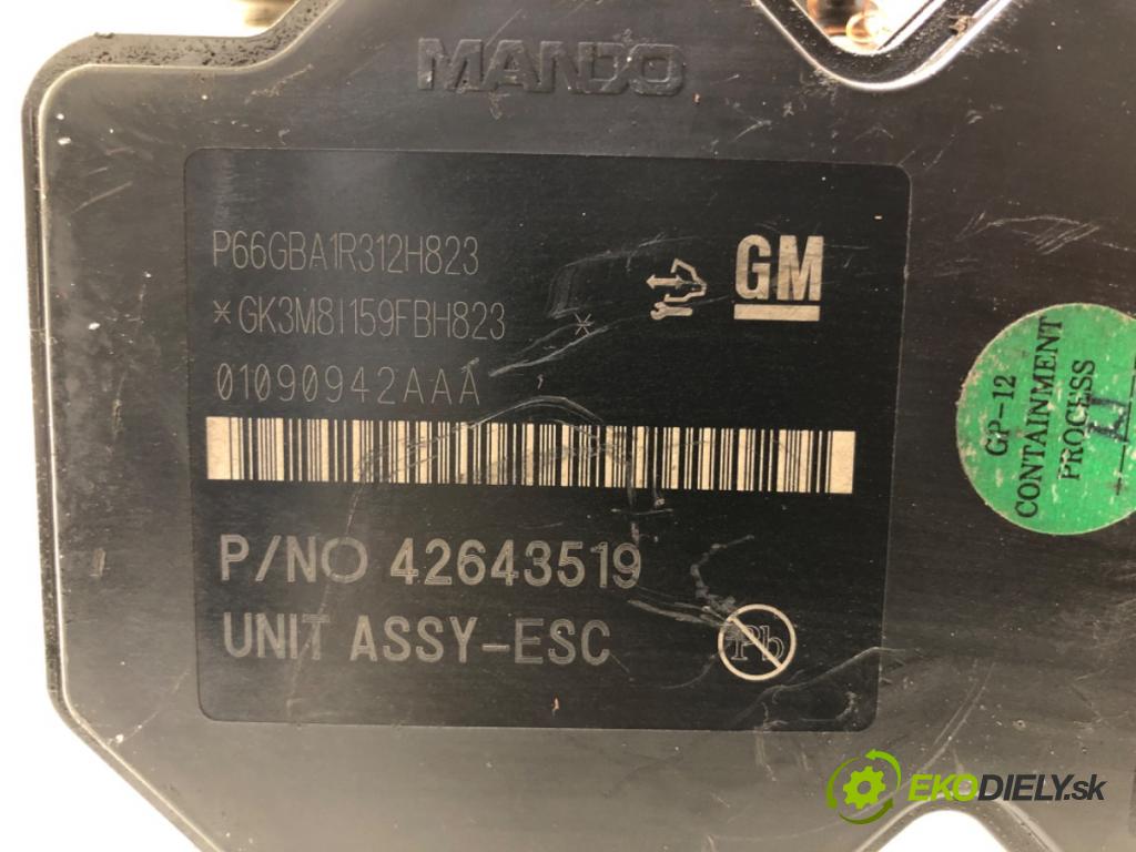 OPEL MOKKA / MOKKA X (J13) 2012 - 2022    1.4 (_76) 103 kW [140 KM] benzyna 2013 - 2022  Pumpa ABS 42643519 (Pumpy ABS)