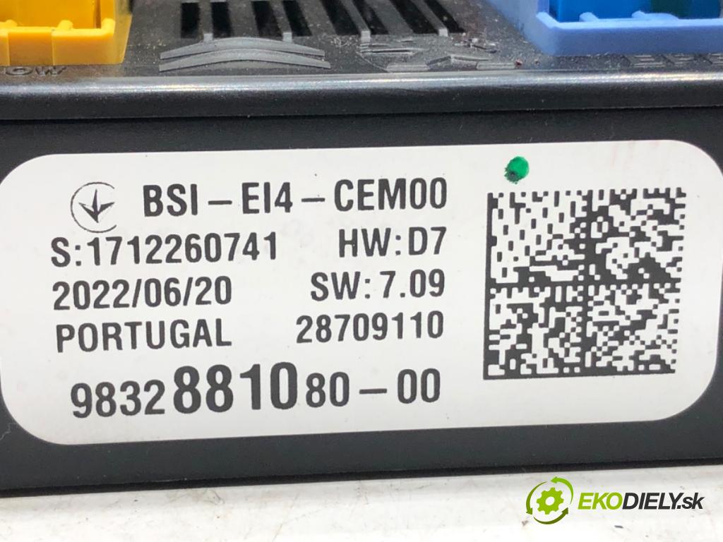 CITROEN C4 III (BA_, BB_, BC_) 2020 - 2022    1.2 PureTech 130 (BAHNSA, BAHNSB) 96 kW [130 KM] benzyna 2020 - 2022  Modul BSI 9832881080 (Poistkové skrinky)
