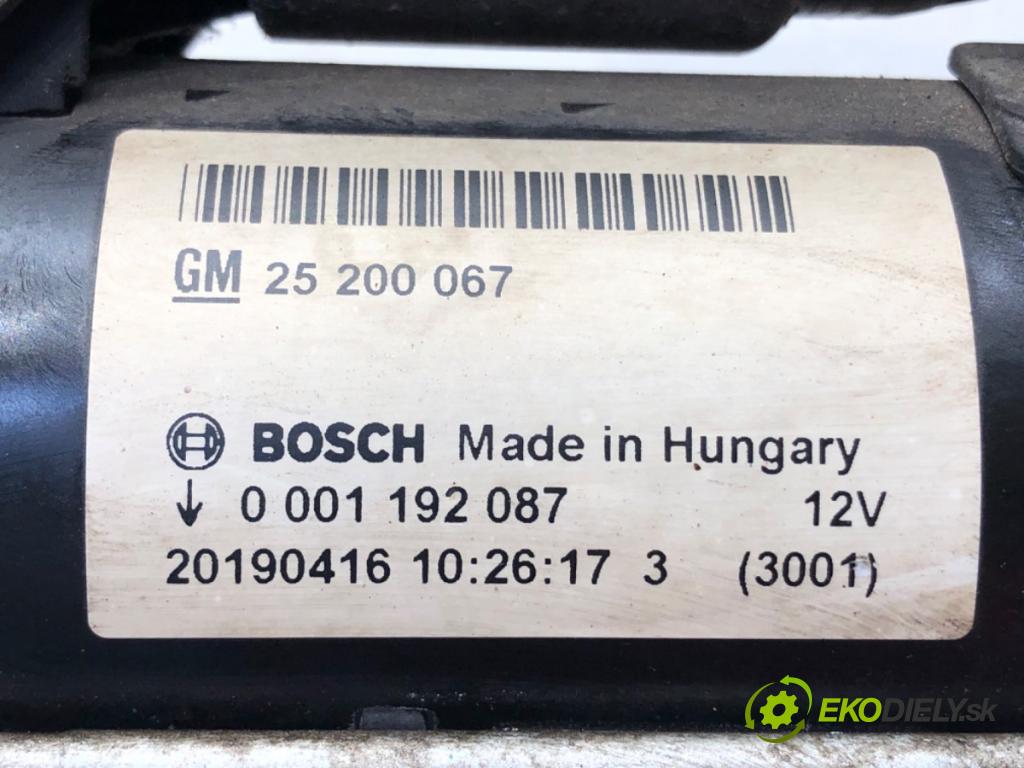 OPEL CORSA E (X15) 2014 - 2022    1.4 (08, 68) 66 kW [90 KM] benzyna 2014 - 2022  Štartér 25200067 (Štartéry)