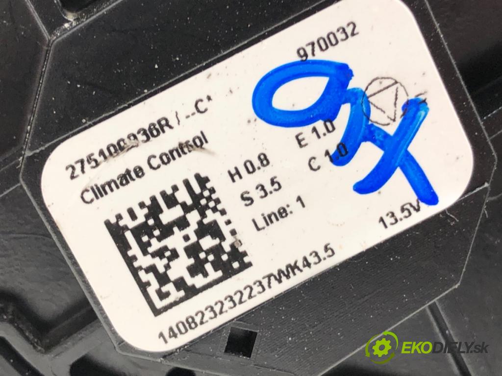 RENAULT CAPTUR II 2020 - 2022    TCe 140 (HFN0) 103 kW [140 KM] benzyna 2020 - 2022  Panel ovládania kúrenia 275100936R (Prepínače, spínače, tlačidlá a ovládače kúrenia)