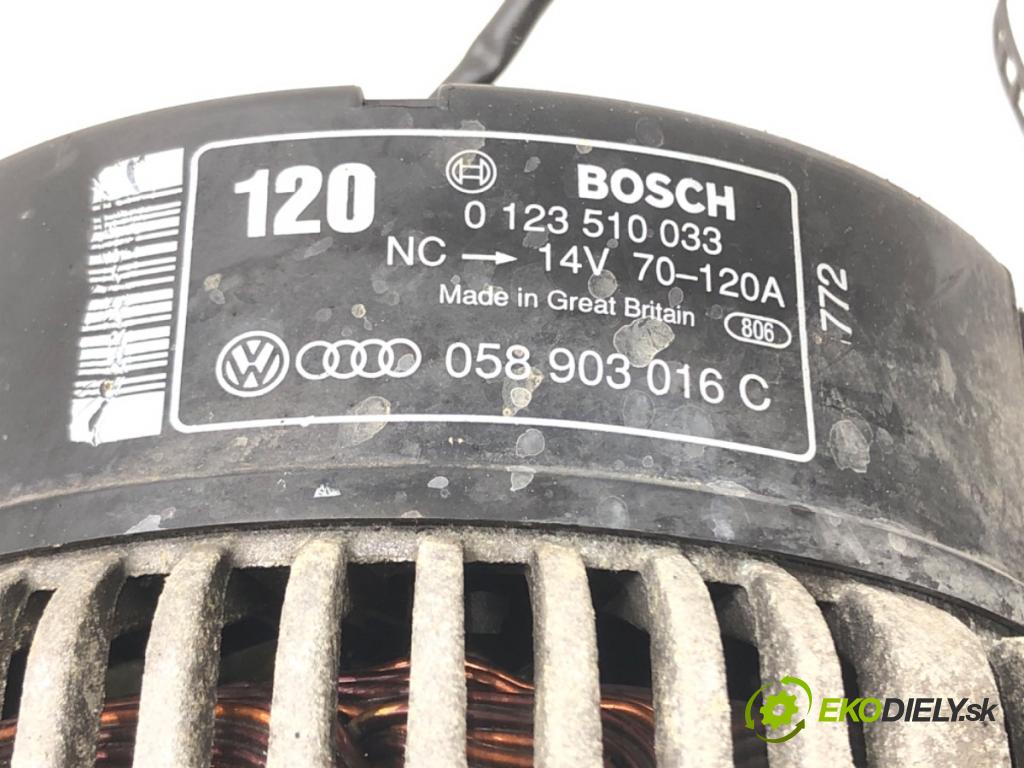 AUDI A6 C5 (4B2) 1997 - 2005    1.8 T 110 kW [150 KM] benzyna 1997 - 2005  Alternátor 058903016C (Alternátory)