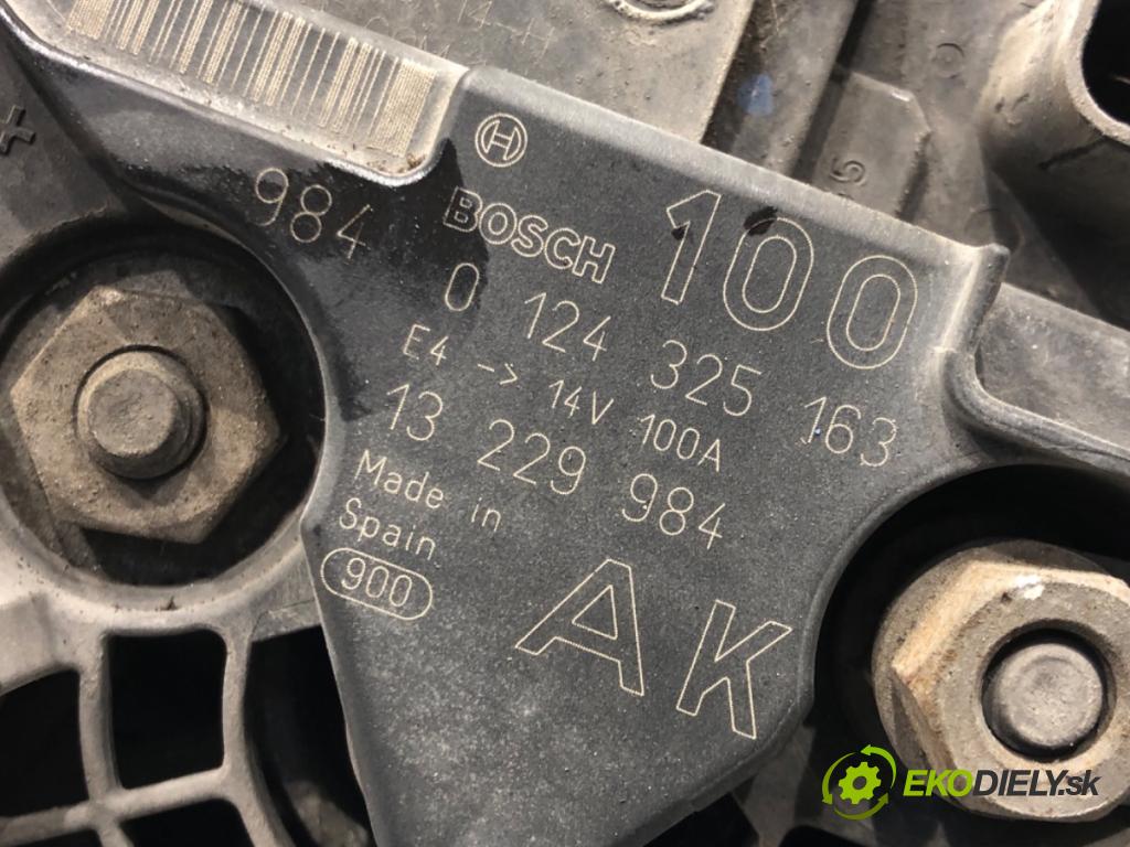 OPEL ZAFIRA / ZAFIRA FAMILY B (A05) 2005 - 2019    1.6 FlexFuel (M75) 85 kW [116 KM] Benzyna / etanol 2008 - 2012  Alternátor 0124325163 (Alternátory)