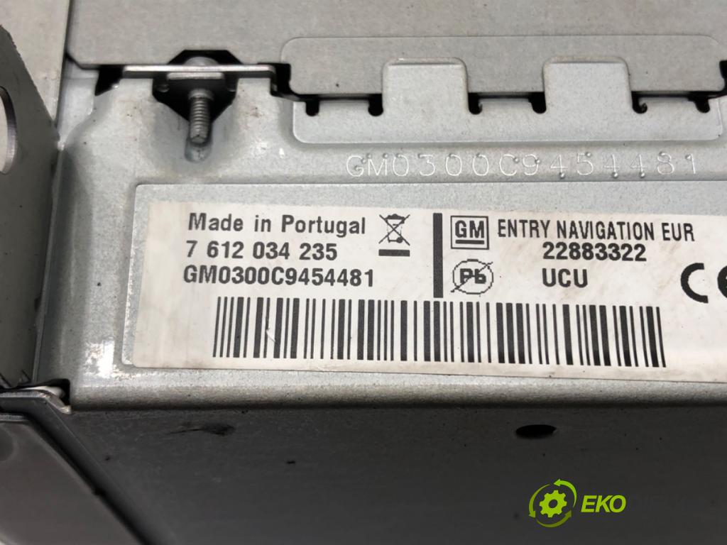 OPEL ASTRA J Sports Tourer (P10) 2010 - 2015    1.7 CDTI (35) 81 kW [110 KM] olej napędowy 2010 - 2015  RADIO 22883322 (Audio zariadenia)