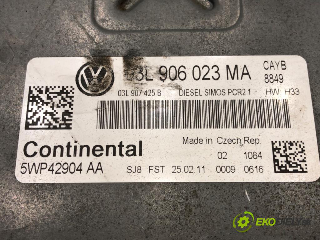 VW POLO V (6R1, 6C1) 2009 - 2022    1.6 TDI 77 kW [105 KM] olej napędowy 2009 - 2022  riadiaca jednotka Motor 03L906023MA (Riadiace jednotky)