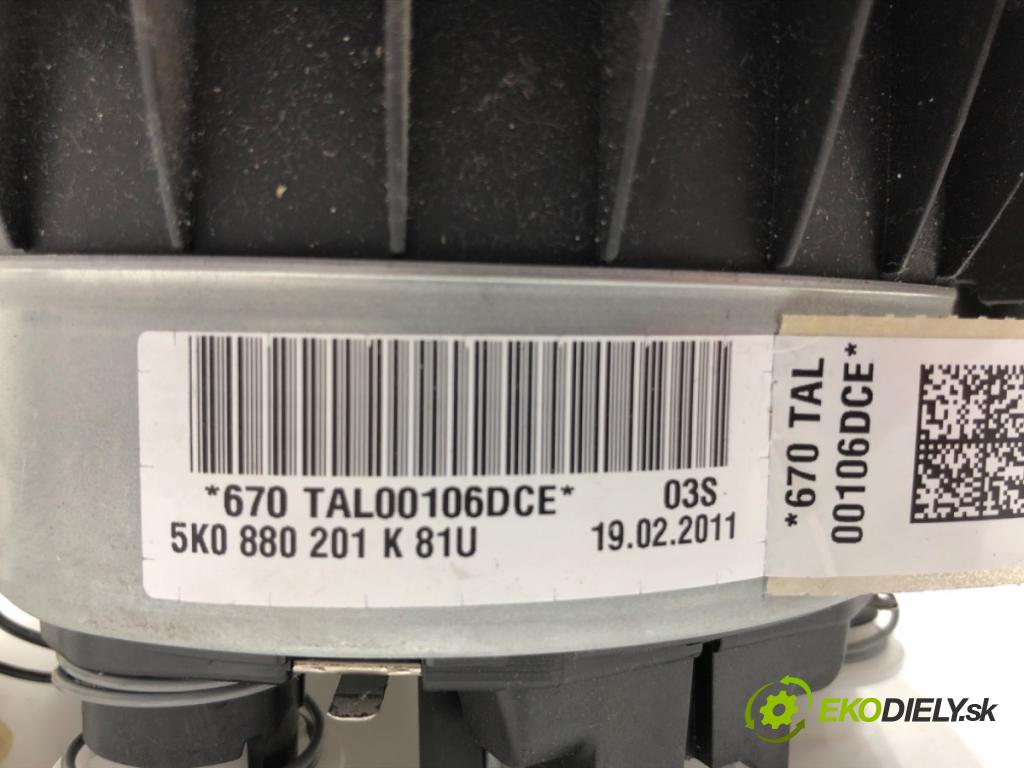 VW POLO V (6R1, 6C1) 2009 - 2022    1.6 TDI 77 kW [105 KM] olej napędowy 2009 - 2022  AirBag volantu spolujazdca pasy 5K0880201K 6R0880204