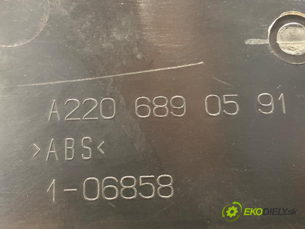 MERCEDES-BENZ KLASA S (W220) 1998 - 2005    S 320 CDI (220.025, 220.125) 150 kW [204 KM] olej napędowy 2002 - 2005  Priehradka, kastlík spolujazdca 2206890591 (Priehradky, kastlíky)