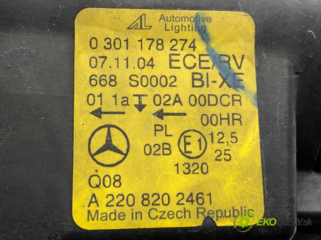 MERCEDES-BENZ KLASA S (W220) 1998 - 2005    S 320 CDI (220.025, 220.125) 150 kW [204 KM] olej napędowy 2002 - 2005  Svetlomet pravy predný XENON A2208202461