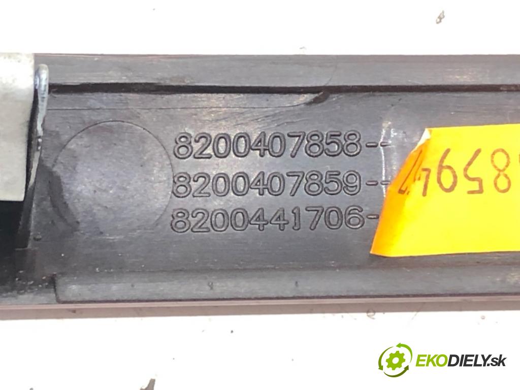 RENAULT CLIO III (BR0/1, CR0/1) 2005 - 2014    1.2 16V (BR02, BR0J, BR11, CR02, CR0J, CR11) 55 kW [75 KM] benzyna 2005 - 2014  lišty kryt 8200407880 8200407858 (Lišty)