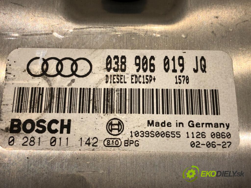 AUDI A4 B6 (8E2) 2000 - 2005    1.9 TDI 96 kW [130 KM] olej napędowy 2000 - 2004  riadiaca jednotka Motor 038906019JQ (Riadiace jednotky)