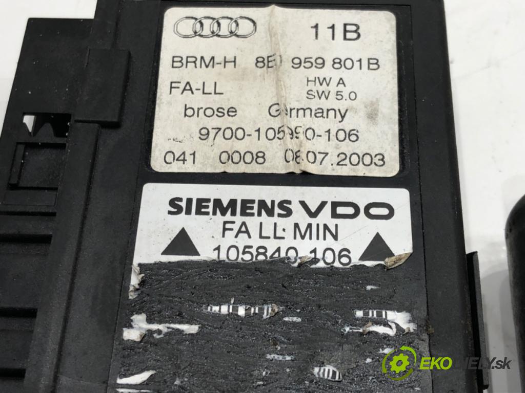 AUDI A4 B6 (8E2) 2000 - 2005    1.9 TDI 96 kW [130 KM] olej napędowy 2000 - 2004  Motorček sťahovania okna predný ľavy 8E1959801B (Ostatné)