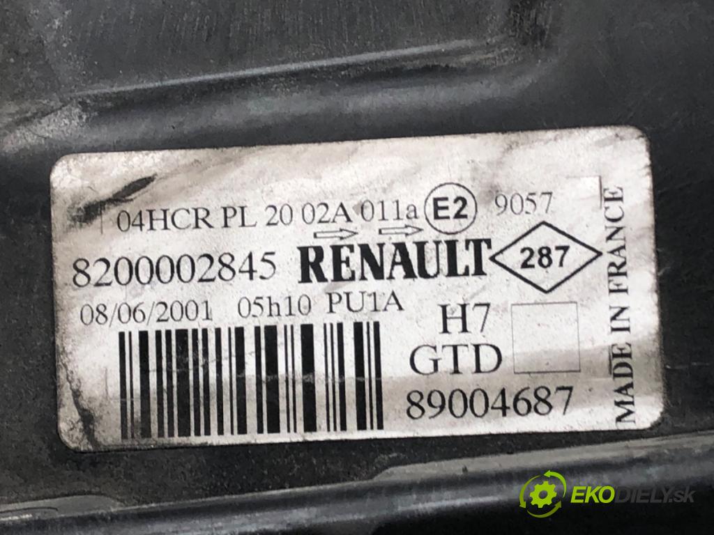 RENAULT LAGUNA II (BG0/1_) 2001 - 2007    1.8 16V (BG0B, BG0C, BG0J, BG0M, BG0V) 89 kW [121 KM] benzyna 2001 - 2005  Svetlomet ľavy predný 8200002845