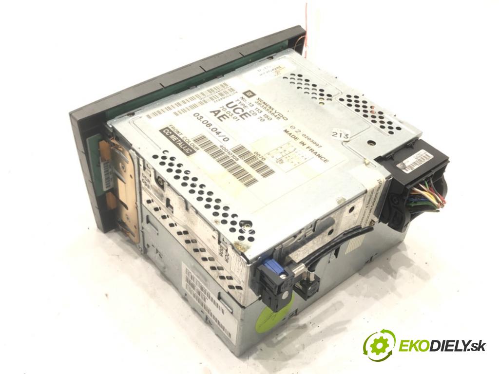 OPEL MERIVA A nadwozie wielkoprzestrzenne (MPV) (X03) 2003 - 2010    1.7 CDTI (E75) 74 kW [100 KM] olej napędowy 2003 - 2010  RADIO 13113150 (Audio zariadenia)