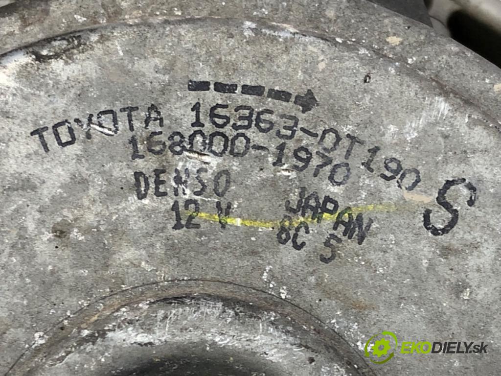 TOYOTA COROLLA liftback (_E21_) 2018 - 2022    1.8 Hybrid (ZWE211) 72 kW [98 KM] Hybryda silnik benzynowy / elektryczny 2018 - 2022  Ventilátor klimatizácie 16363-0T190 (Ventilátory chladičov klimatizácie)