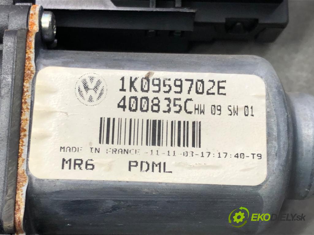 VW GOLF V (1K1) 2003 - 2010    1.6 FSI 85 kW [115 KM] benzyna 2003 - 2008  mechanismus okna pravý přední část 1K0959702E