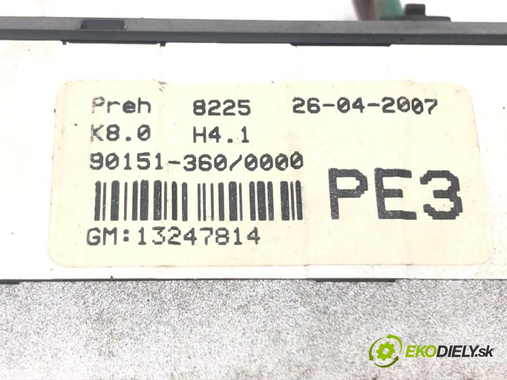 OPEL ASTRA H Kombi (A04) 2004 - 2014    1.7 CDTI (L35) 74 kW [101 KM] olej napędowy 2004 - 2010  Panel ovládania kúrenia 13247814 (Prepínače, spínače, tlačidlá a ovládače kúrenia)