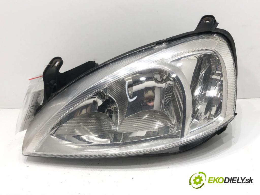 OPEL CORSA C (X01) 2000 - 2009    1.3 CDTI (F08, F68) 51 kW [70 KM] olej napędowy 2003 - 2009  Svetlomet ľavy predný 93173253