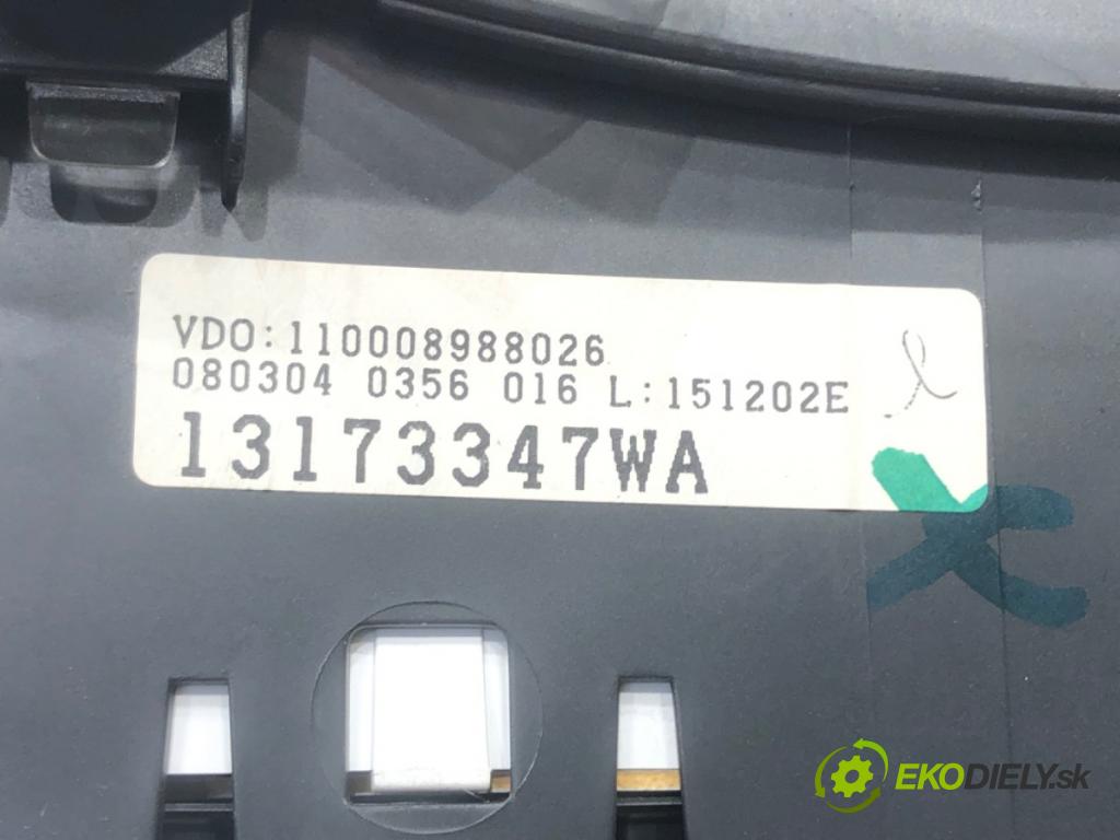 OPEL CORSA C (X01) 2000 - 2009    1.3 CDTI (F08, F68) 51 kW [70 KM] olej napędowy 2003 - 2009  Prístrojovka 13173347 (Prístrojové dosky, displeje)