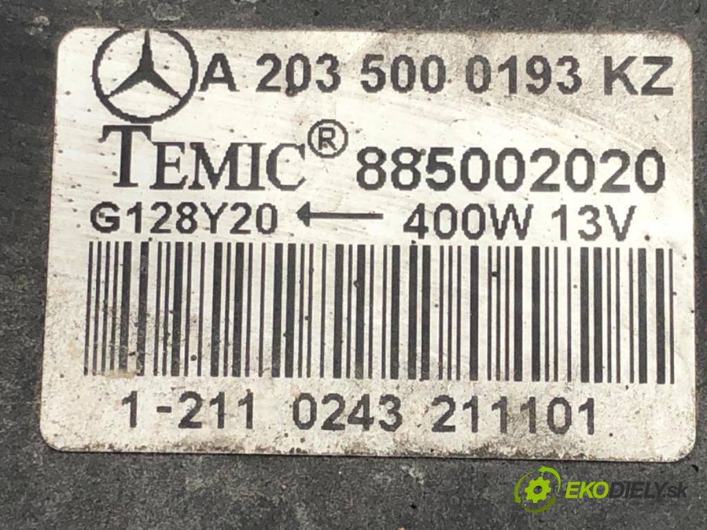 MERCEDES-BENZ KLASA C (W203) 2000 - 2007    C 180 (203.035) 95 kW [129 KM] benzyna 2000 - 2002  Ventilátor chladiča A2035000193 (Ventilátory)