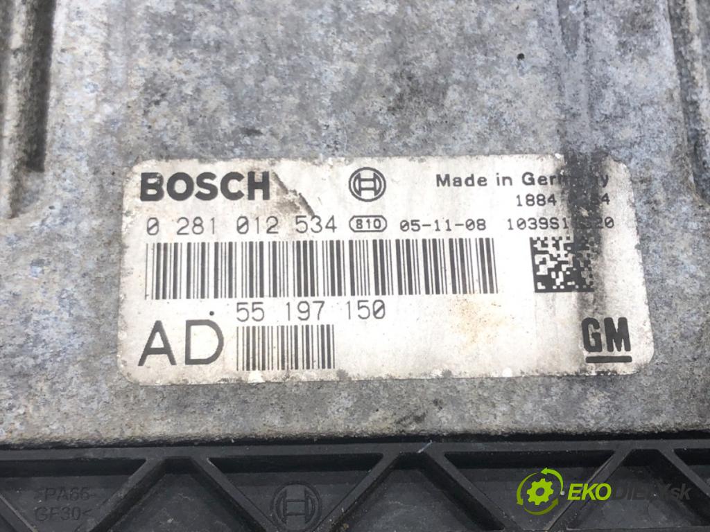 OPEL VECTRA C (Z02) 2002 - 2009    1.9 CDTI (F69) 88 kW [120 KM] olej napędowy 2004 - 2009  riadiaca jednotka Motor 55197150 (Riadiace jednotky)