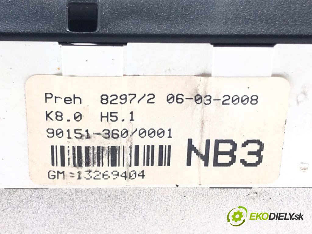 OPEL ASTRA H (A04) 2004 - 2014    1.4 (L48) 66 kW [90 KM] benzyna 2004 - 2010  Panel ovládania kúrenia 13269404 (Prepínače, spínače, tlačidlá a ovládače kúrenia)