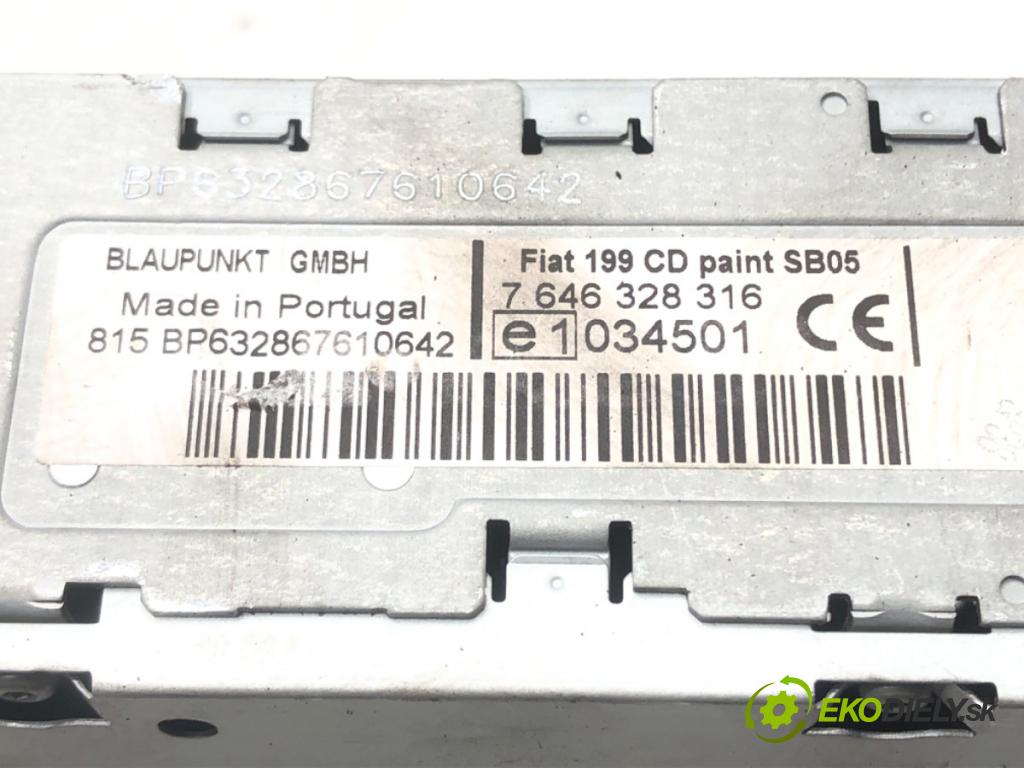 FIAT GRANDE PUNTO (199_) 2005 - 2022    1.4 16V (199BXG1B, 199AXG1B) 70 kW [95 KM] benzyna 2005 - 2011  RADIO 7646328316 (Audio zariadenia)