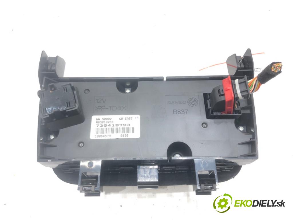 FIAT GRANDE PUNTO (199_) 2005 - 2022    1.4 16V (199BXG1B, 199AXG1B) 70 kW [95 KM] benzyna 2005 - 2011  Panel ovládania kúrenia 735419793 (Prepínače, spínače, tlačidlá a ovládače kúrenia)