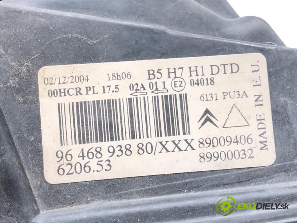 CITROEN C4 I (LC_) 2004 - 2014    1.4 16V 65 kW [88 KM] benzyna 2004 - 2011  Svetlomet pravy predný 9646893880