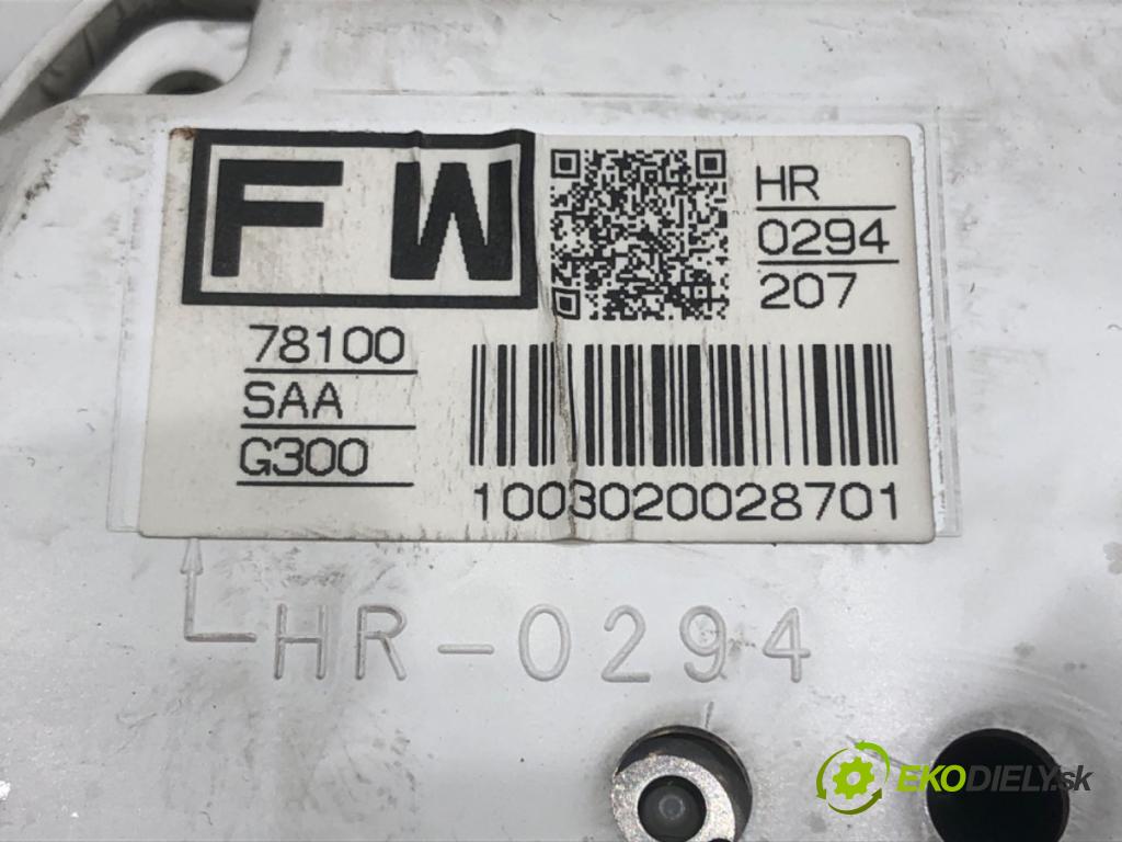 HONDA JAZZ II (GD_, GE3, GE2) 2001 - 2008    1.2 i-DSI (GD5, GE2) 57 kW [78 KM] benzyna 2002 - 2008  Prístrojovka HR0294207 (Prístrojové dosky, displeje)