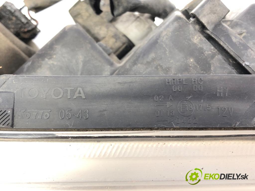 TOYOTA AVENSIS (_T25_) 2003 - 2008    1.8 (ZZT251_) 95 kW [129 KM] benzyna 2003 - 2008  Svetlomet ľavy predný