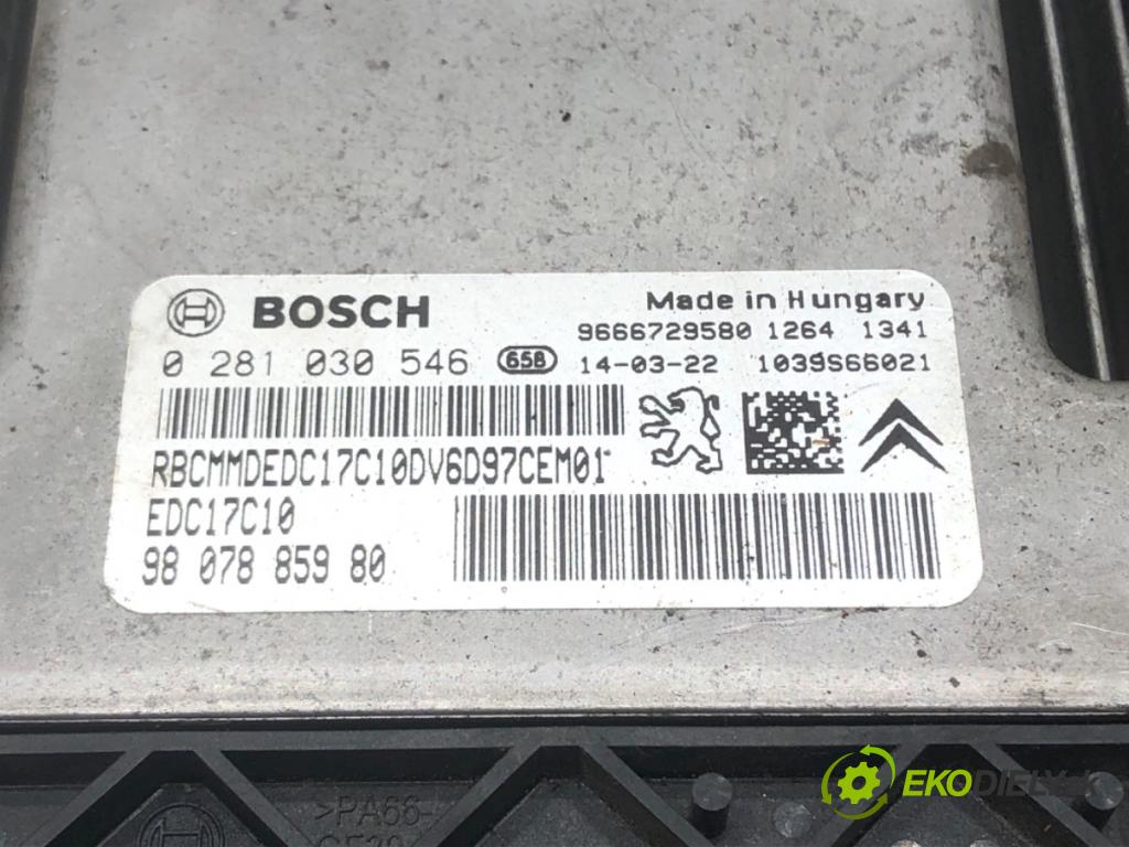 PEUGEOT 2008 I (CU_) 2013 - 2022    1.6 HDi 68 kW [92 KM] olej napędowy 2013 - 2022  riadiaca jednotka Motor 9807885980 (Riadiace jednotky)