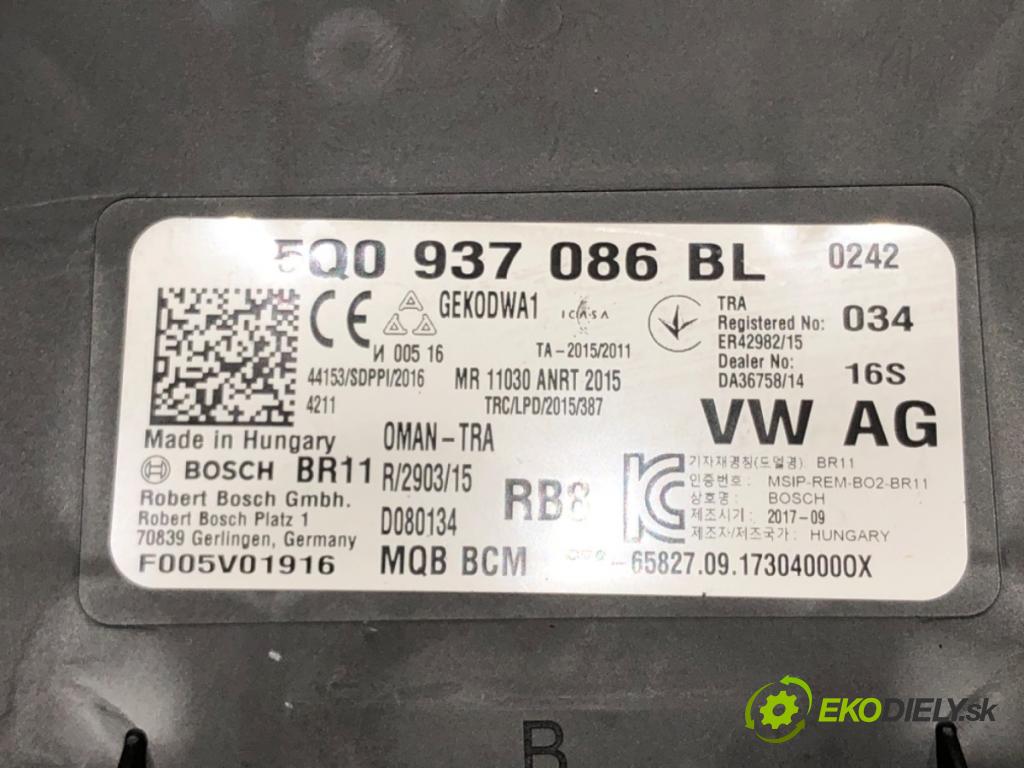 SKODA OCTAVIA III Combi (5E5, 5E6) 2012 - 2022    2.0 TDI 110 kW [150 KM] olej napędowy 2012 - 2022  Modul komfortu 5Q0937086BL (Moduly komfortu)