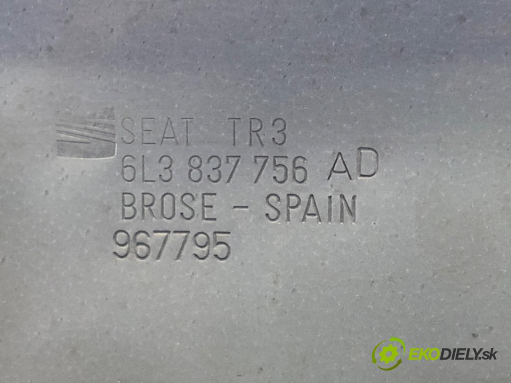 SEAT IBIZA III (6L1) 2002 - 2009    1.9 TDI 96 kW [131 KM] olej napędowy 2002 - 2009  mechanismus okna pravý přední část 6Q2959801A 6L3837752CJ