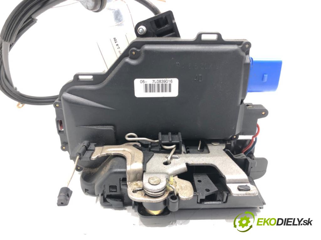 VW TOURAN (1T1, 1T2) 2003 - 2010    1.9 TDI 74 kW [100 KM] olej napędowy 2003 - 2004  zámok dveře pravý zadní část 7L0839016