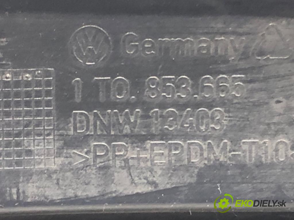 VW TOURAN (1T1, 1T2) 2003 - 2010    1.9 TDI 74 kW [100 KM] olej napędowy 2003 - 2004  mří nárazníka přední část levá strana 1T0853665