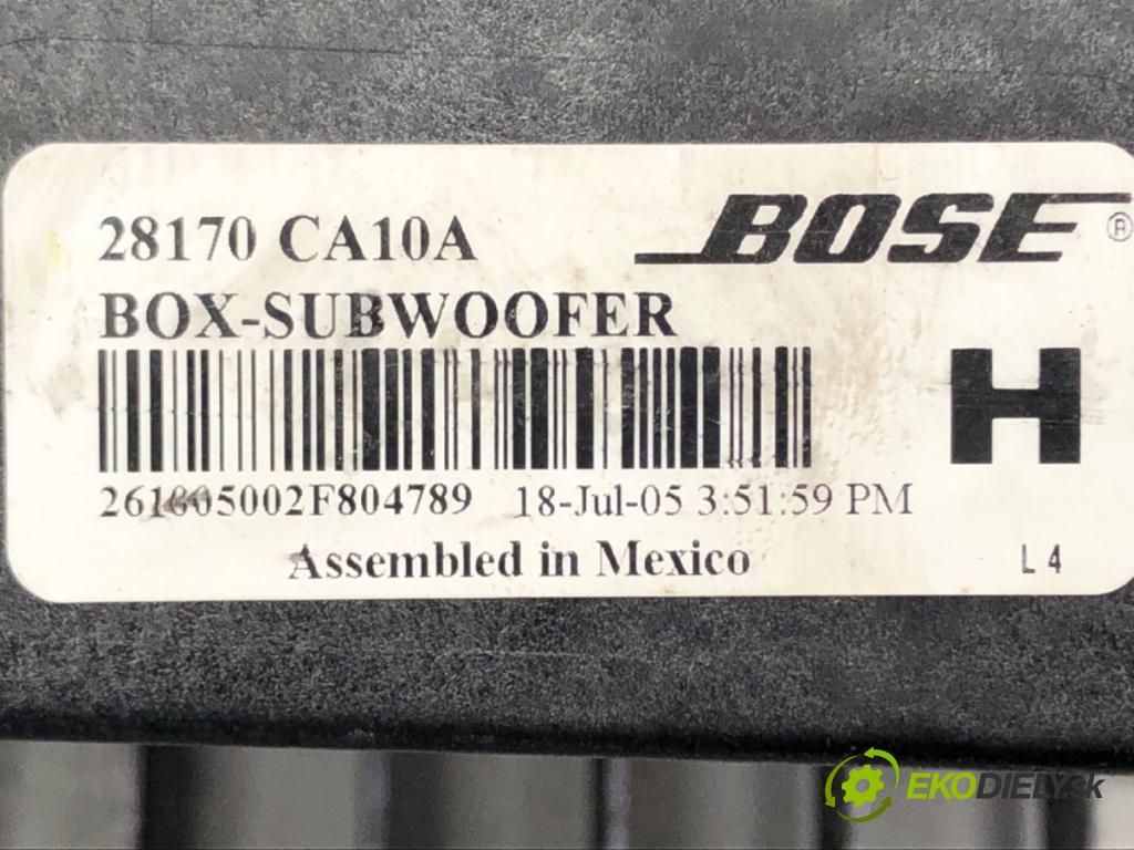 NISSAN MURANO I (Z50) 2002 - 2009    3.5 4x4 172 kW [234 KM] benzyna 2003 - 2008  subwoofer BOSE 28170CA10A (Audio zariadenia)