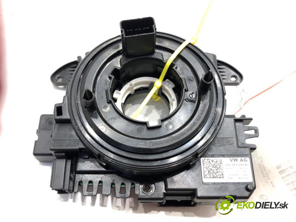 SKODA SUPERB II Kombi (3T5) 2009 - 2015    2.0 TDI 103 kW [140 KM] olej napędowy 2009 - 2010  Krúžok, slimák airbag 5K0953569AH (Airbagy)