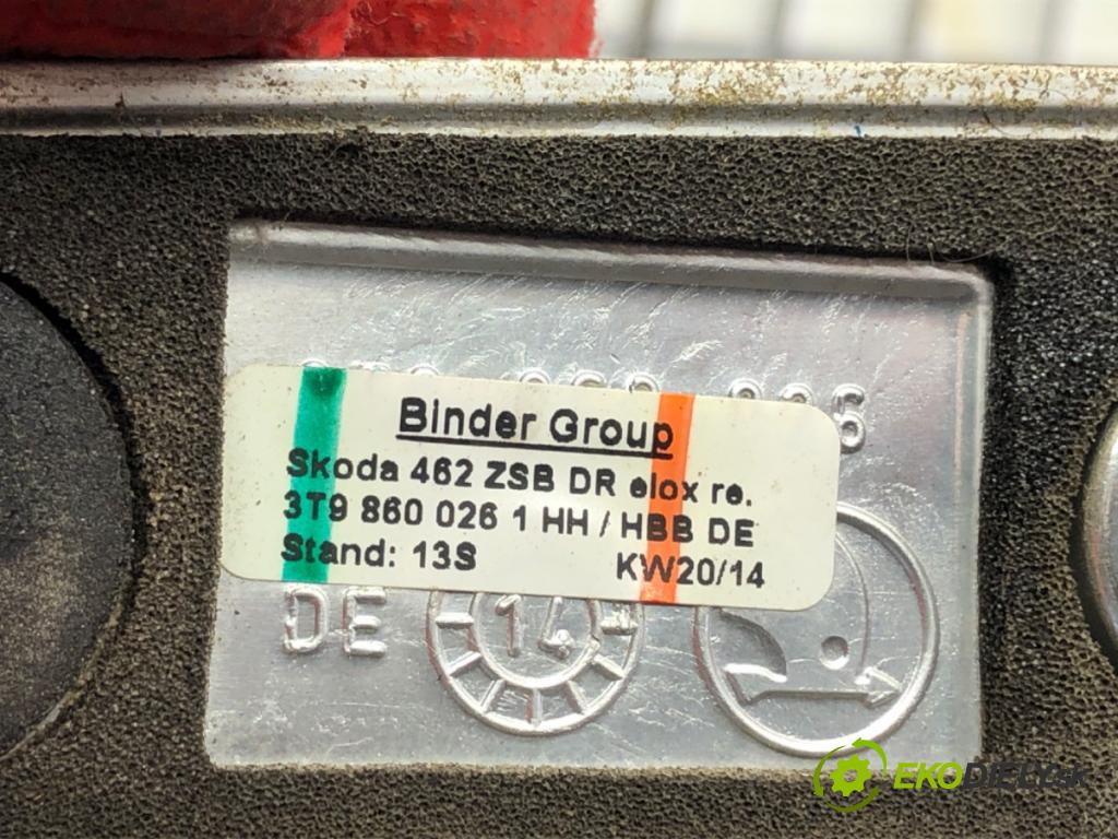 SKODA SUPERB II Kombi (3T5) 2009 - 2015    2.0 TDI 103 kW [140 KM] olej napędowy 2009 - 2010  zábradlí: STŘECHA 3T9860026 3T9860025