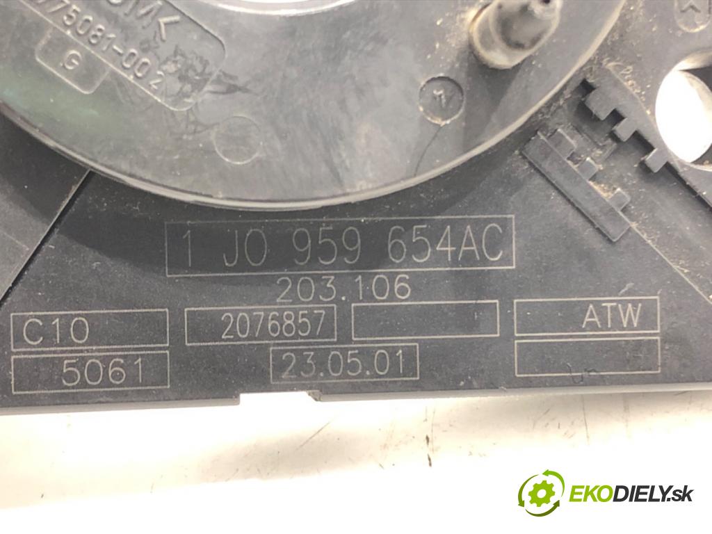 VW PASSAT B5.5 (3B3) 2000 - 2005    2.0 85 kW [115 KM] benzyna 2000 - 2005  Krúžok, slimák airbag 1J0959654AC (Airbagy)