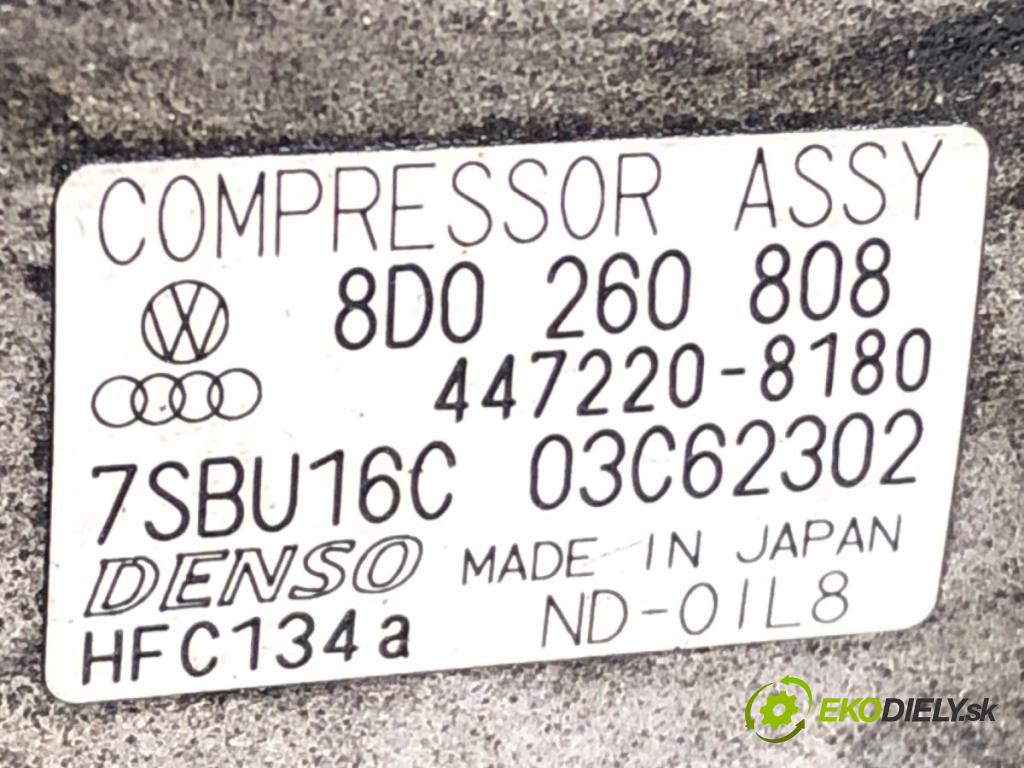 VW PASSAT B5.5 (3B3) 2000 - 2005    2.0 85 kW [115 KM] benzyna 2000 - 2005  kompresor klimatizace 8D0260808 (Kompresory)