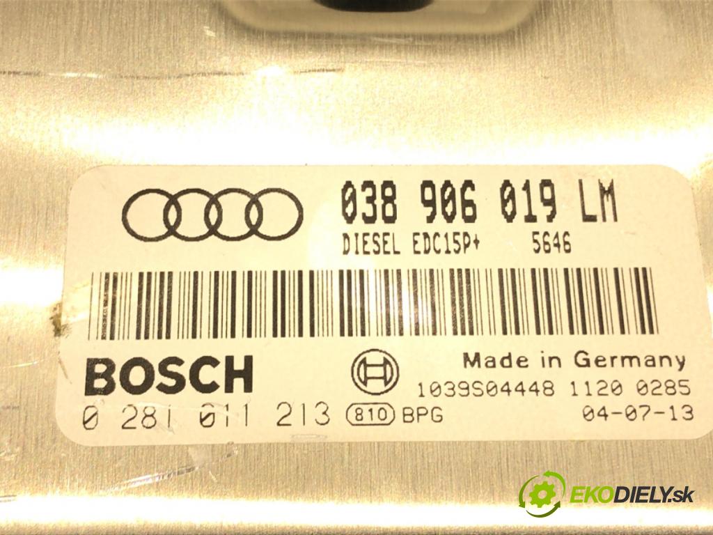 AUDI A6 C5 Avant (4B5) 1997 - 2005    1.9 TDI 96 kW [130 KM] olej napędowy 2001 - 2005  riadiaca jednotka Motor 038906019LM (Riadiace jednotky)