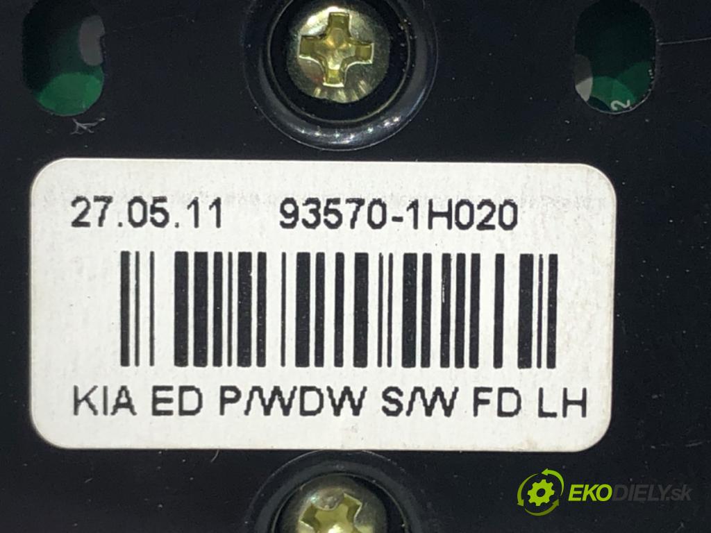 KIA CEED SW (ED) 2007 - 2012    1.6 CRDi 115 85 kW [115 KM] olej napędowy 2007 - 2012  Prepínač okien 93570-1H020 (Prepínače, spínače, tlačidlá a ovládače kúrenia)