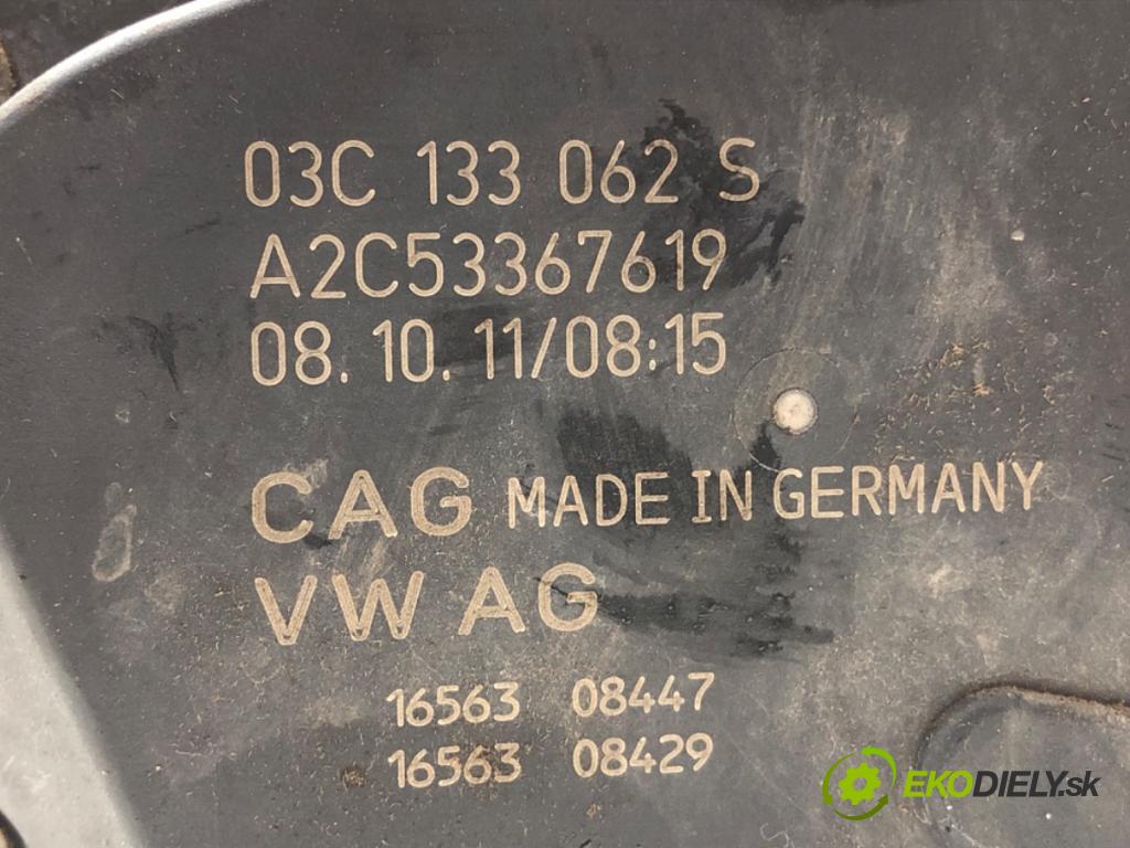 VW GOLF VI (5K1) 2008 - 2014    1.4 TSI 90 kW [122 KM] benzyna 2008 - 2012  Škrtiaca klapka 03C133062S (Škrtiace klapky)
