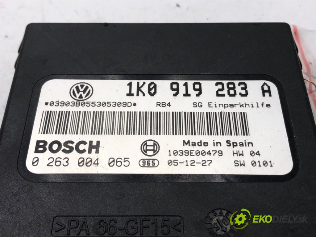 VW GOLF V (1K1) 2003 - 2010    1.9 TDI 77 kW [105 KM] olej napędowy 2003 - 2008  Modul PDC 1K0919283A (Ostatné)