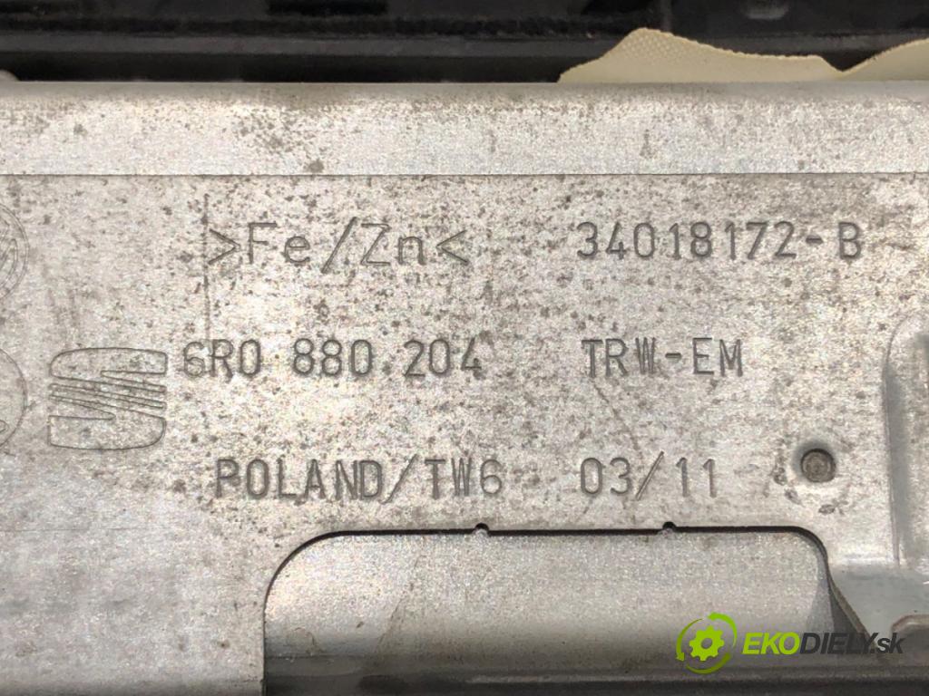 VW POLO V (6R1, 6C1) 2009 - 2022    1.2 TDI 55 kW [75 KM] olej napędowy 2009 - 2022  AirBag volantu spolujazdca pasy 6R0880201F 6R0880204