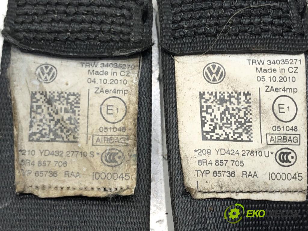 VW POLO V (6R1, 6C1) 2009 - 2022    1.2 TDI 55 kW [75 KM] olej napędowy 2009 - 2022  AirBag volantu spolujazdca pasy 6R0880201F 6R0880204