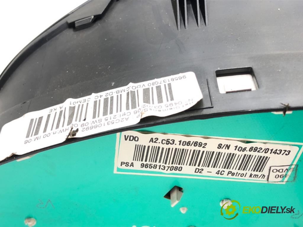 PEUGEOT 407 SW (6E_) 2004 - 2011    2.0 16V 103 kW [140 KM] benzyna 2005 - 2010  Prístrojovka 9658137080 (Prístrojové dosky, displeje)