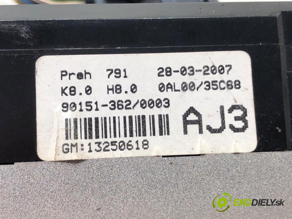 OPEL ASTRA H GTC (A04) 2005 - 2010    1.6 (L08) 77 kW [105 KM] benzyna 2005 - 2010  Panel ovládania kúrenia 13250618 (Prepínače, spínače, tlačidlá a ovládače kúrenia)