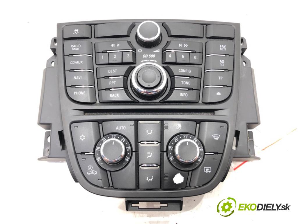 OPEL ASTRA J (P10) 2009 - 2015    1.6 (68) 85 kW [115 KM] benzyna 2009 - 2015  Panel ovládania kúrenia 13346052 13346098 (Prepínače, spínače, tlačidlá a ovládače kúrenia)